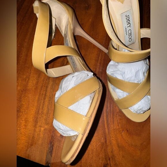 Jimmy Choo Nude Strapy Sandals EUC SZ 42 - Picture 2 of 11